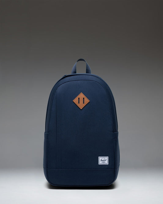 Herschel Supply Co. Seymour Backpack in Navy, front view showing main compartment and front pocket.
