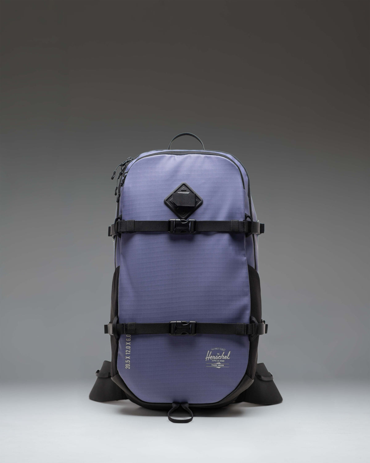 Herschel Supply Co. All Season Backpack 29L in Heron/Black. Front view of the durable backpack featuring a dual-tone gray and black design.