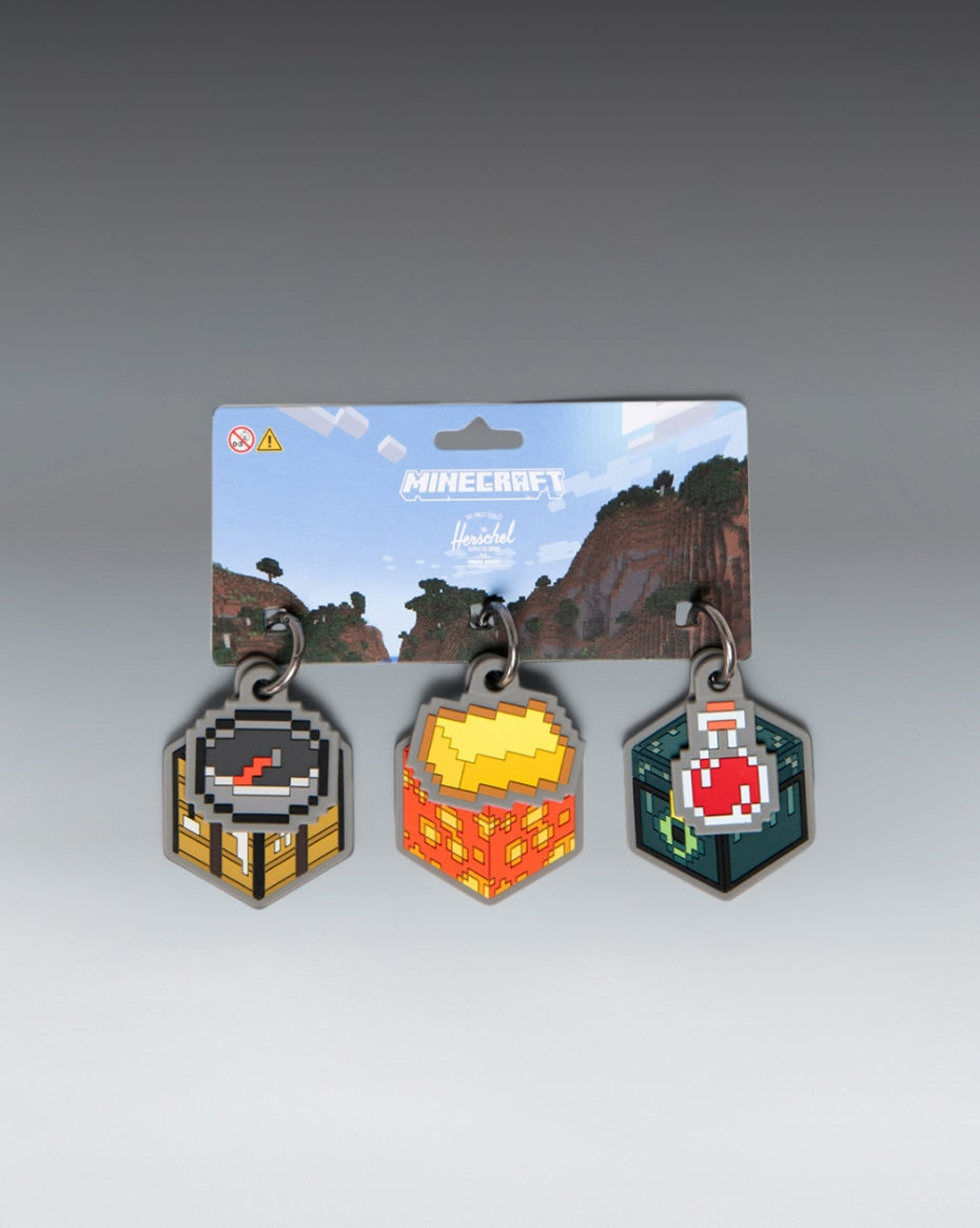 Herschel Supply Co. Minecraft Charm Pack in Minecraft Multi featuring iconic game graphics.
