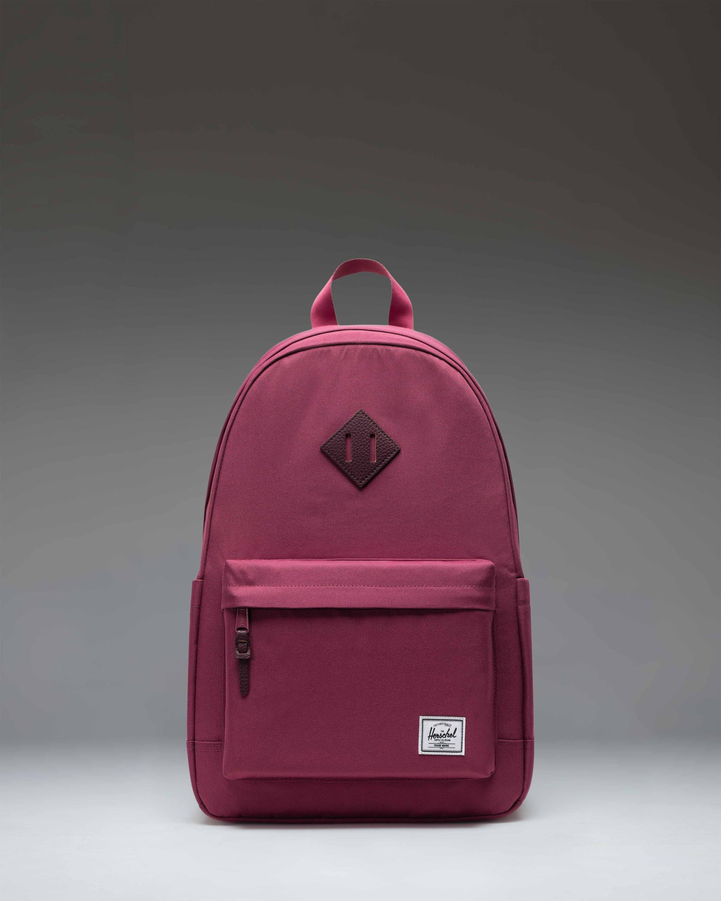 Front view of the Herschel Heritage Backpack in Violet Quartz.