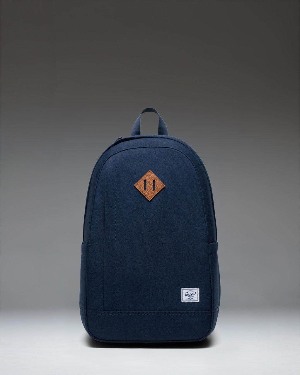 Herschel Supply Co. Seymour Backpack in Navy, front view showing main compartment and front pocket.