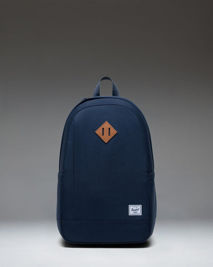 Herschel Supply Co. Seymour Backpack in Navy, front view showing main compartment and front pocket.