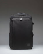 Black Herschel Supply Co. Kaslo Camera Bag Tech in black, showing the front view of the structured tech and camera crossbody bag.