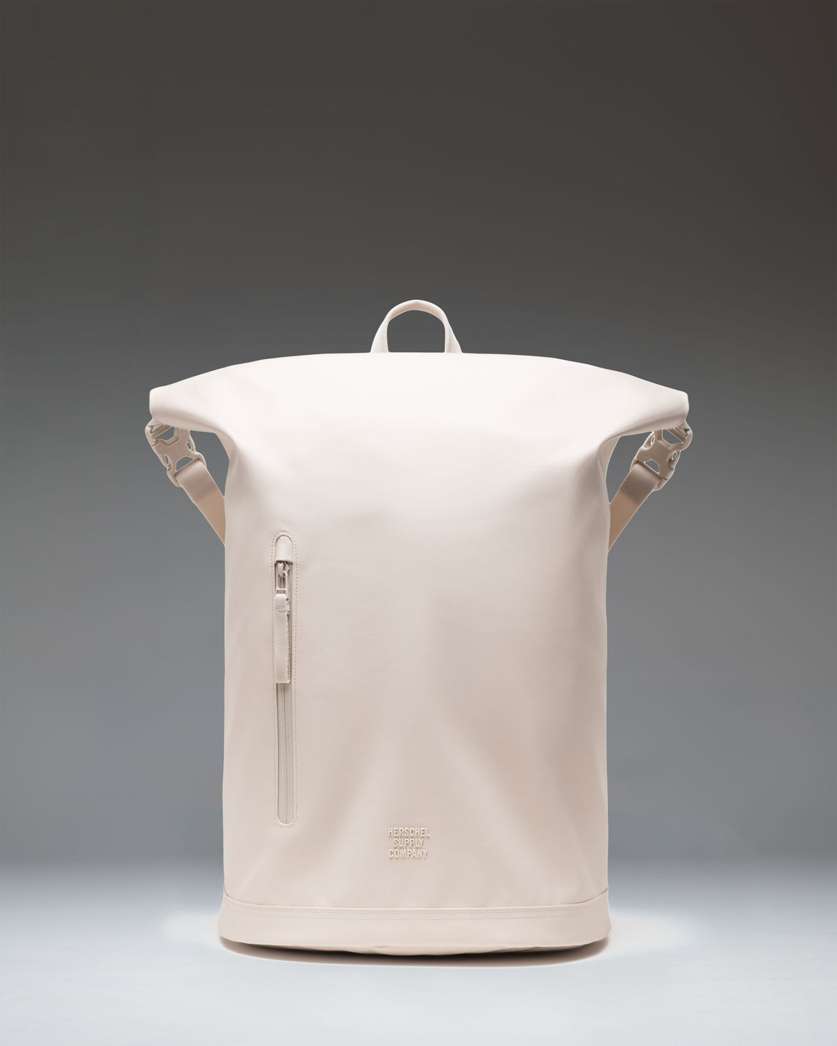 Herschel Supply Co. Roll Top Backpack in Moonbeam color.