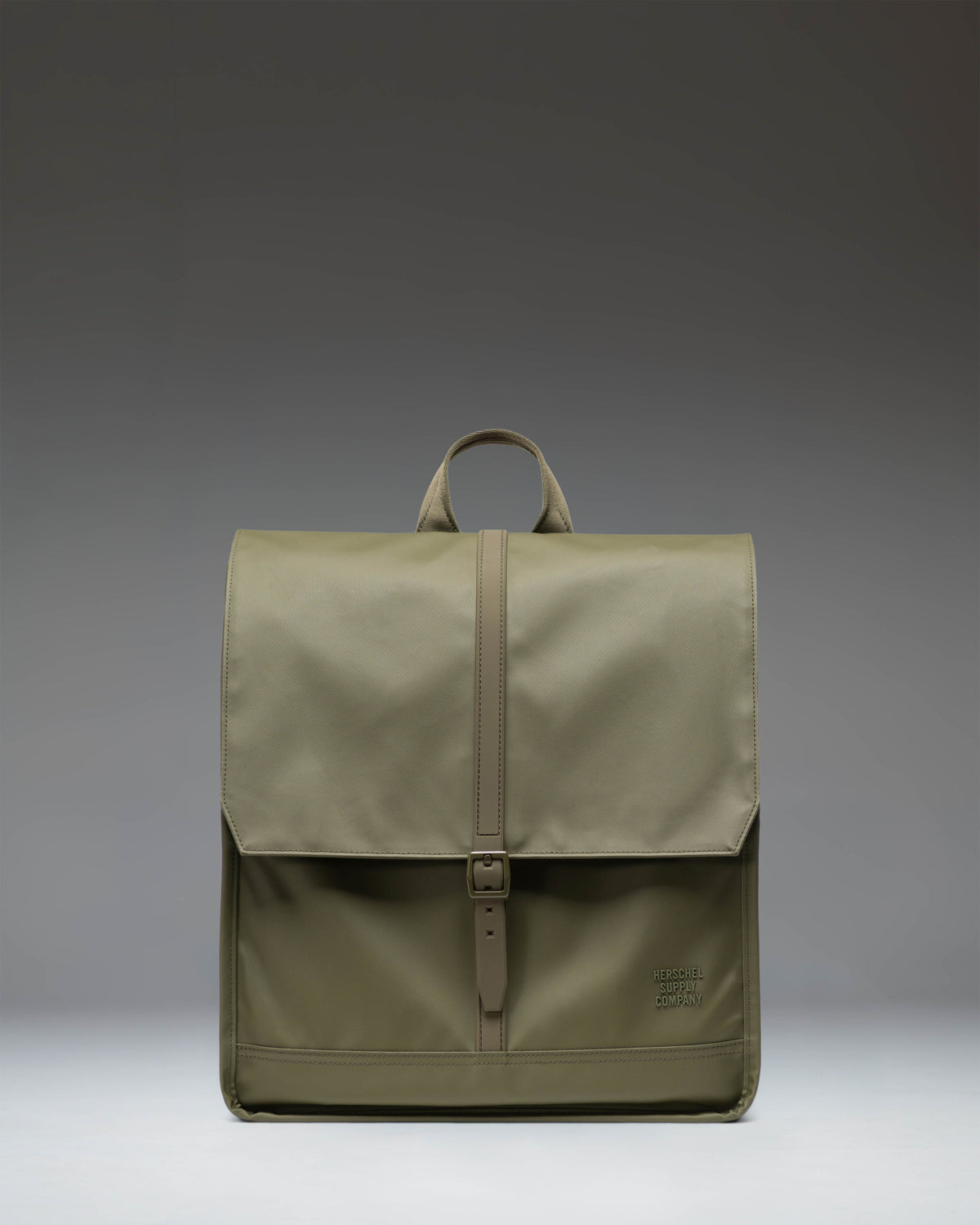 Herschel Supply Co. City Backpack in Ivy Green, shown from a front perspective.