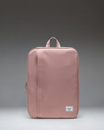 Herschel Supply Co. Wesbrook Backpack in Ash Rose, featuring a clean front view with zippered compartments and shoulder straps.