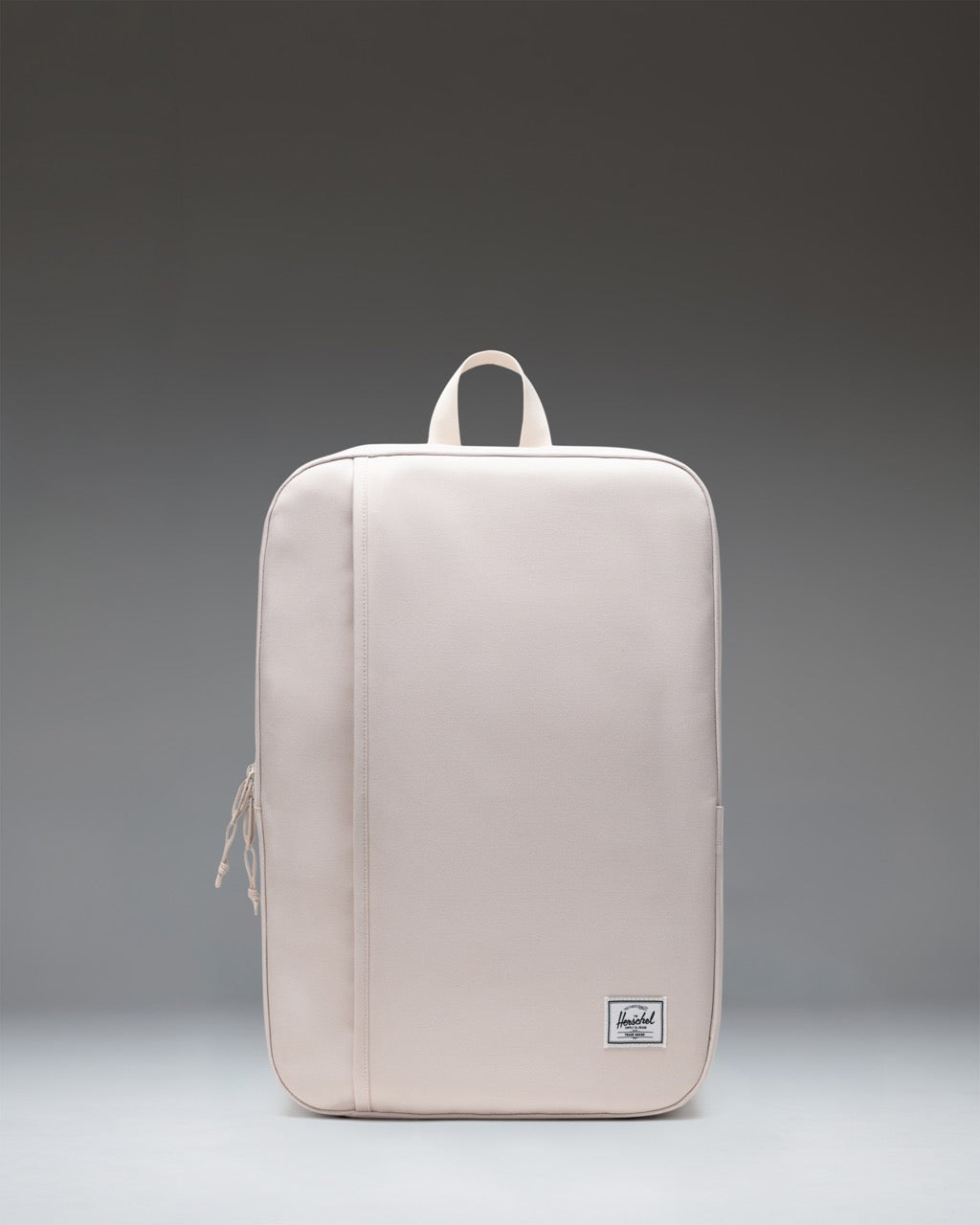 Herschel Supply Co. Wesbrook Backpack in Moonbeam colorway, showing the front view with signature branding and dual water bottle pockets.