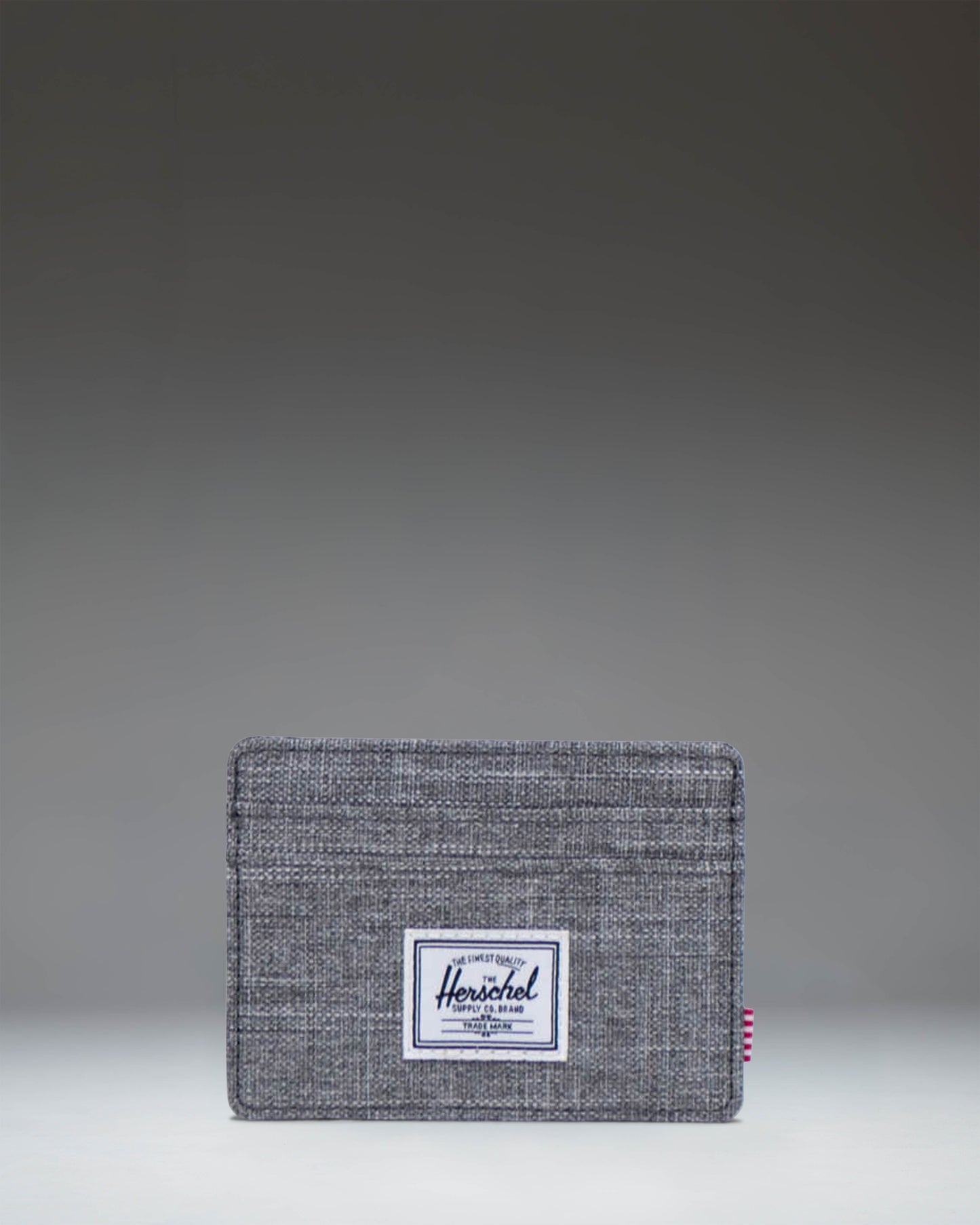 Herschel Supply Co Charlie Cardholder wallet in Raven Crosshatch grey.