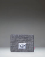 Herschel Supply Co Charlie Cardholder wallet in Raven Crosshatch grey.