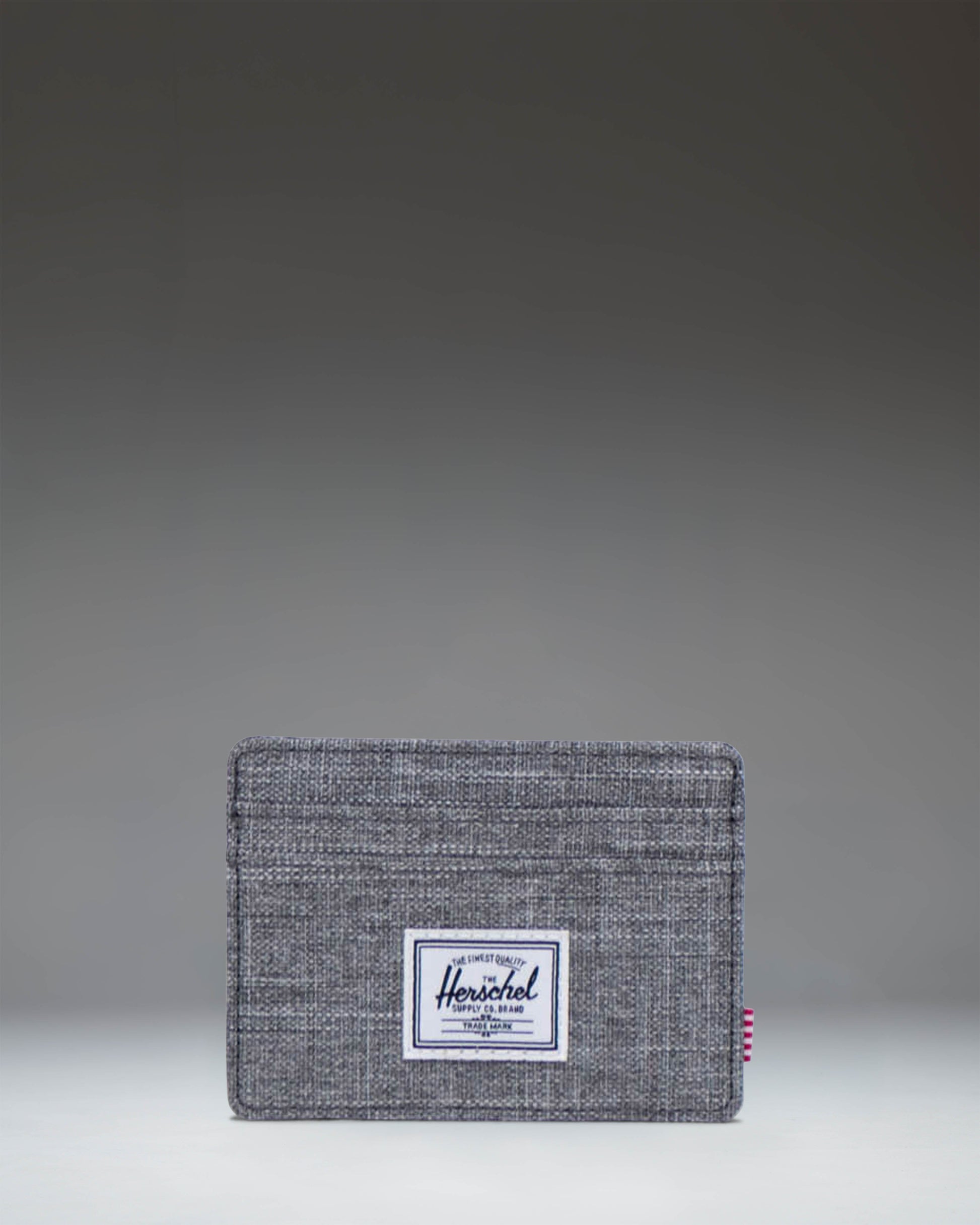 Herschel Supply Co Charlie Cardholder wallet in Raven Crosshatch grey.