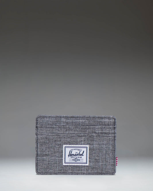 Herschel Supply Co Charlie Cardholder wallet in Raven Crosshatch grey.