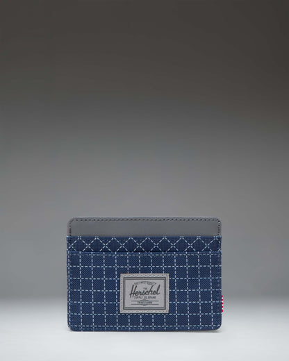 Herschel Supply Co. Charlie Cardholder in Grid Naval Academy/Magnet, featuring a sleek, minimalist design with multiple card slots.