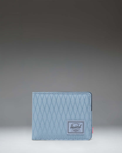 Front view of the Herschel Supply Co. Roy Wallet in Blue Mirage Diamond/Sea Storm.
