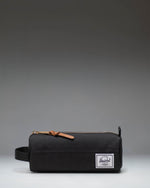 Herschel Supply Co. Settlement Pencil Case in classic black, featuring a zippered closure and a clean, minimalist design.