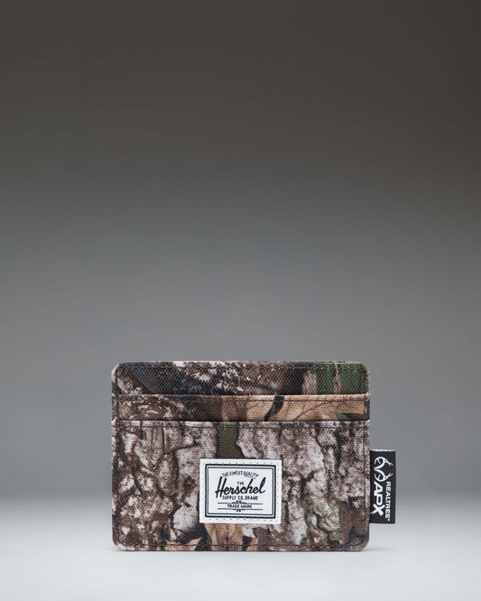 Herschel Supply Co. Charlie Cardholder in Realtree APX Camo.