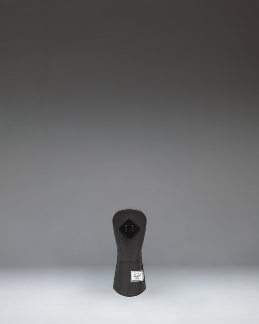 Black Herschel Heritage Hybrid Head Cover for golf clubs, showcasing its classic design and diamond accent.