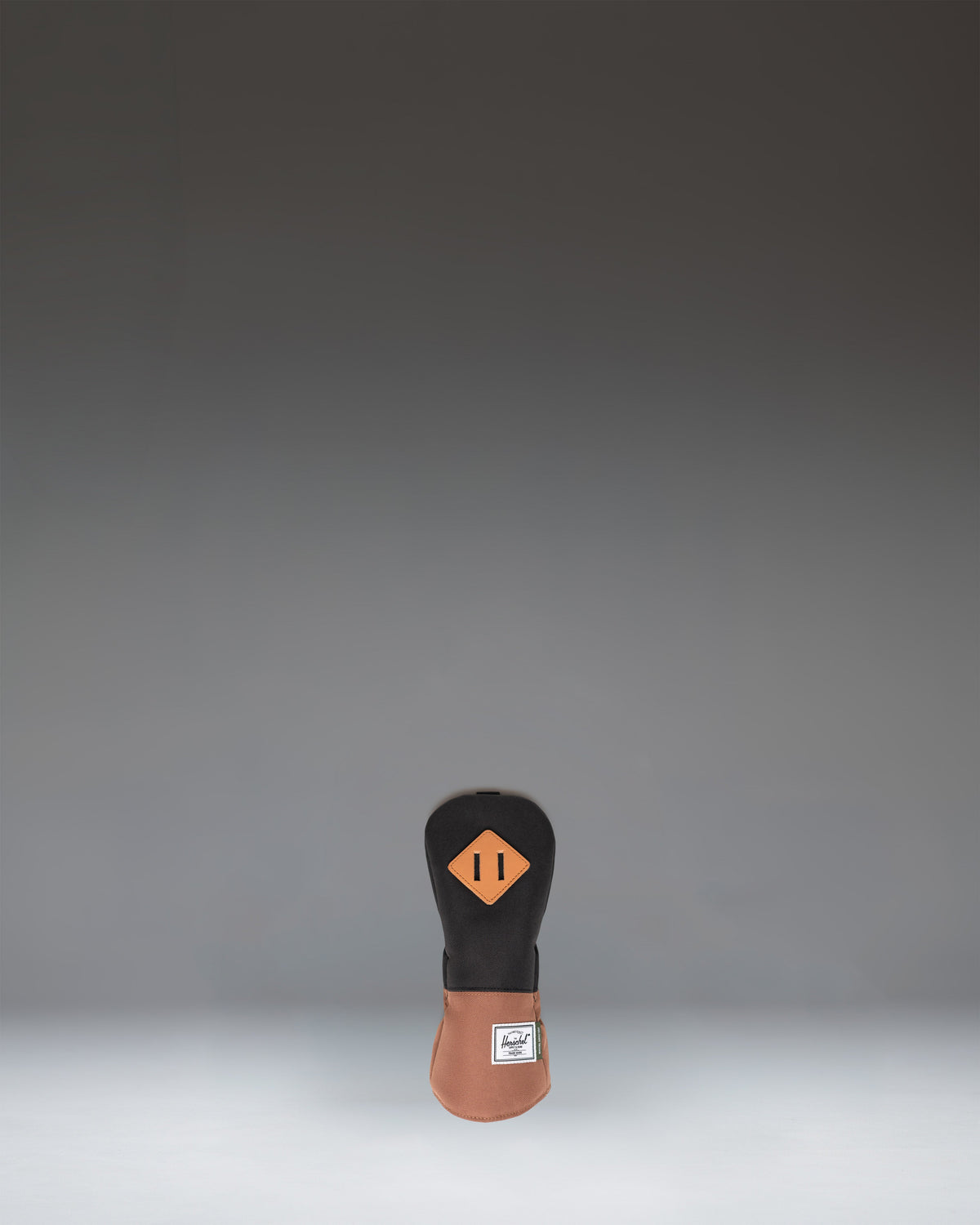 Herschel Heritage Hybrid Head Cover in Black/Saddle Brown.