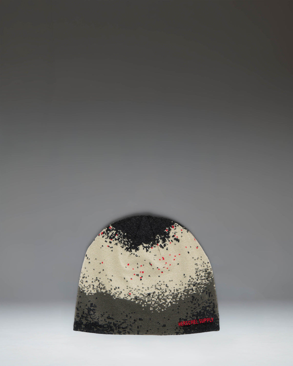 Herschel Supply Co. Skullcap Graphic beanie in Pixel Spray Moss Gray.