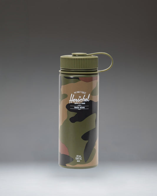 Herschel Supply Co. 18oz Insulated Water Bottle in Woodland Camo print.