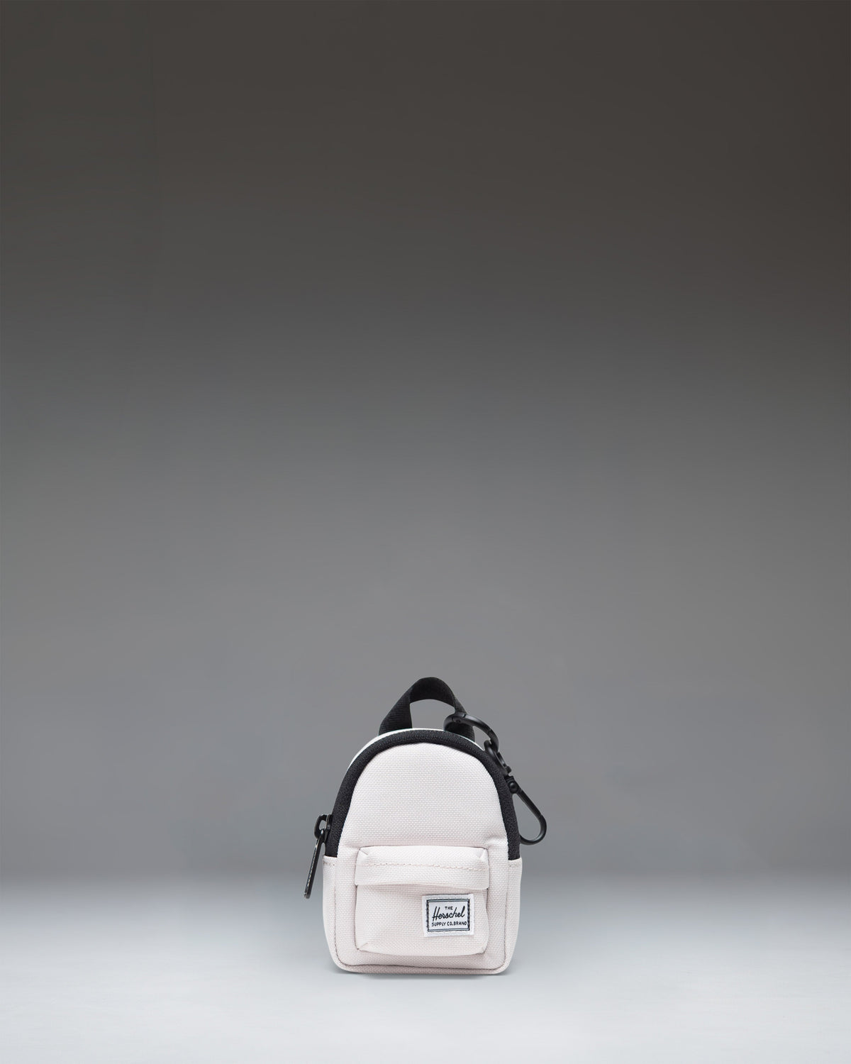 Herschel Supply Co. Classic Backpack Bag Charm in Moonbeam, showing the miniature backpack keychain accessory.